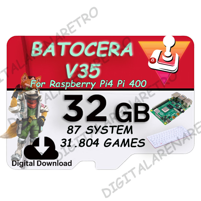 BATOCERA 35 32GB FOR RASPBERRY PI4 - PI400