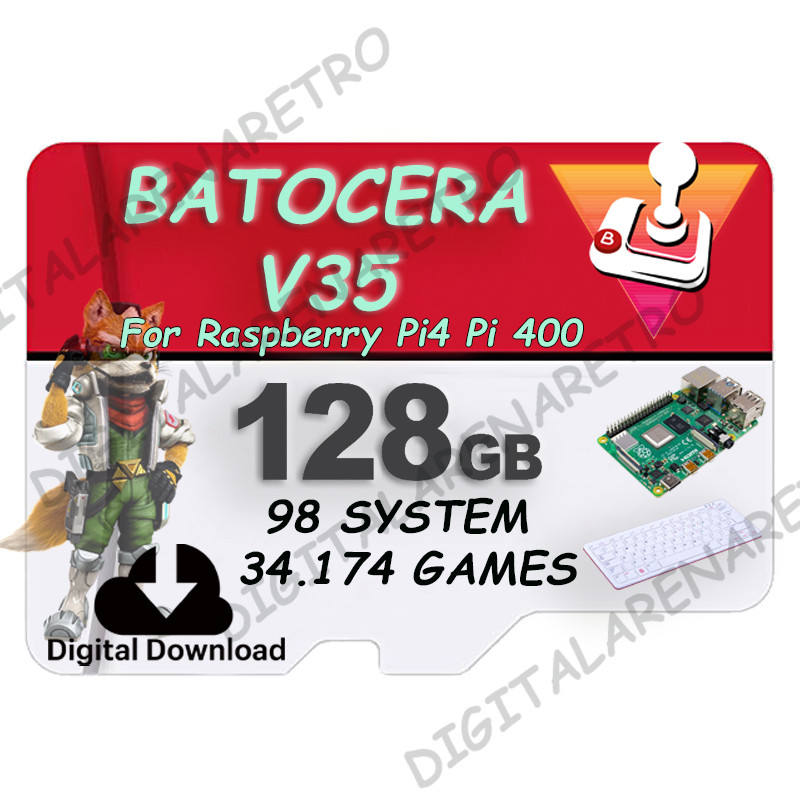 BATOCERA 35 128GB FOR RASPBERRY PI4 - PI400