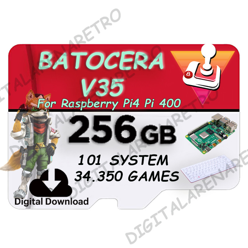 BATOCERA 35 256GB FOR RASPBERRY PI4 - PI400