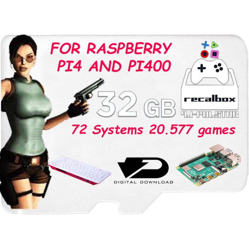 RECALBOX 9.1 128 GB FOR RASPBERRY PI4 - PI400