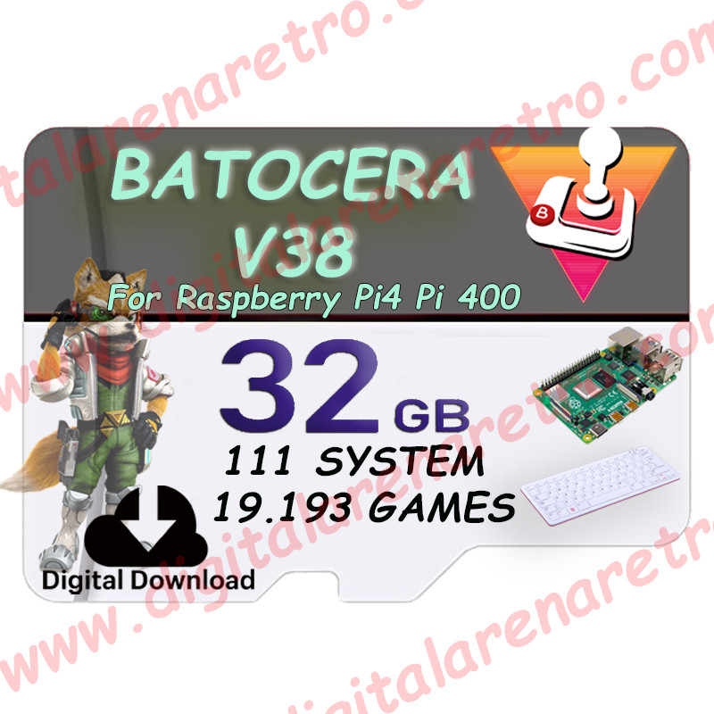 BATOCERA 38 32GB FOR RASPBERRY PI4 - PI400