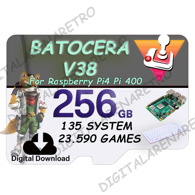 BATOCERA 38 256GB FOR RASPBERRY PI4 - PI400