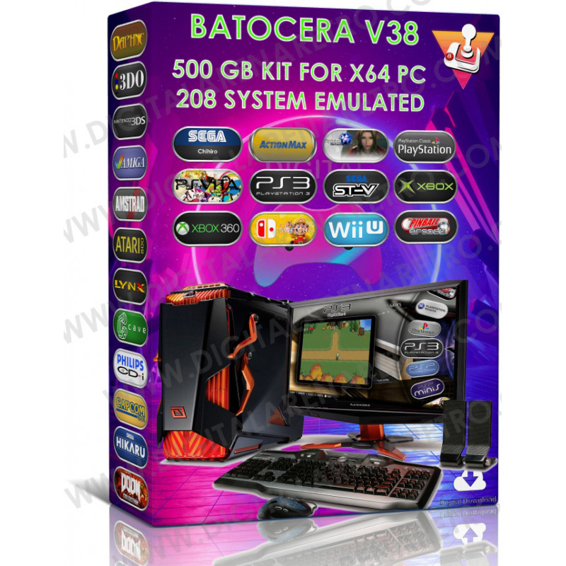 BATOCERA 38 500GB KIT FOR PC 64 BIT